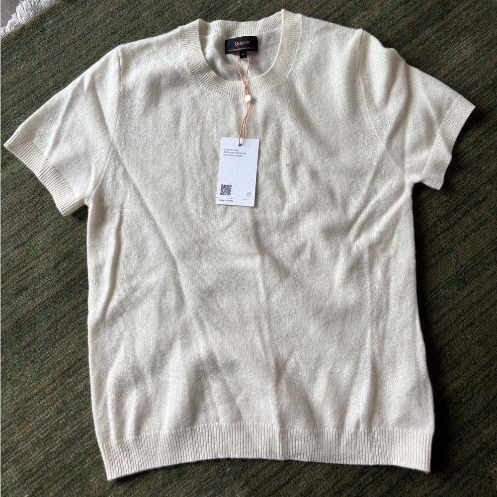 Quince Cream Crew Neck Sweater